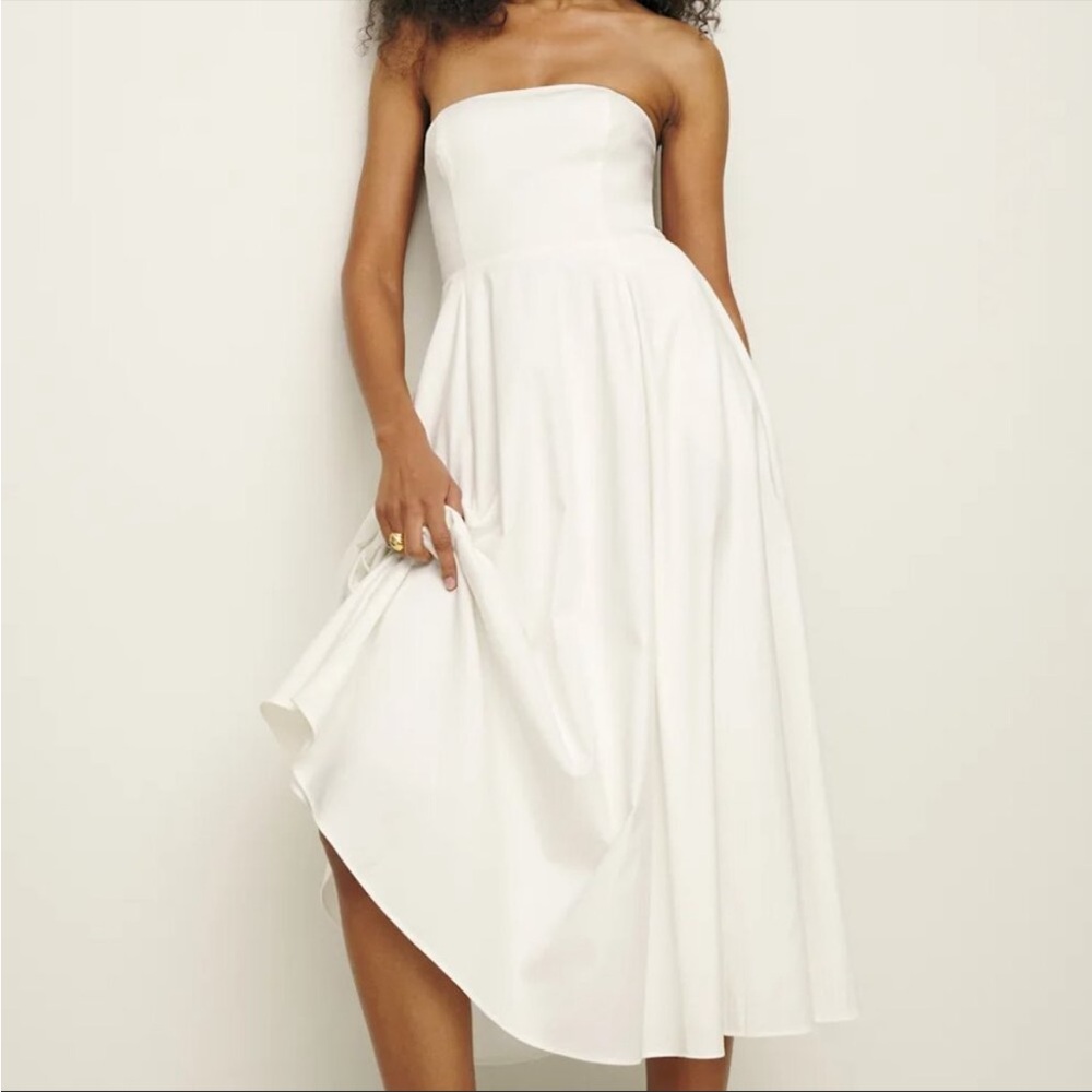 Reformation Astoria Dress. Ivory, Size 10